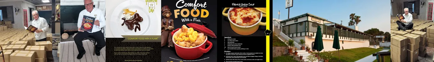 banner w/ images about cook book